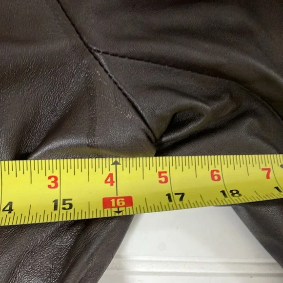 Arden B brown leather moto jacket coat medium - Picture 11 of 13
